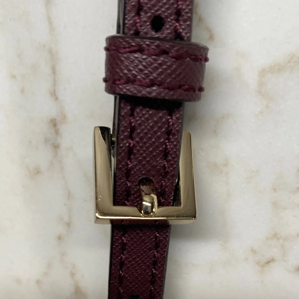 Kate Spade Grace | Grace Fliplock Crossbody Burgundy Gold-Tone Pyramid Turn-Lock